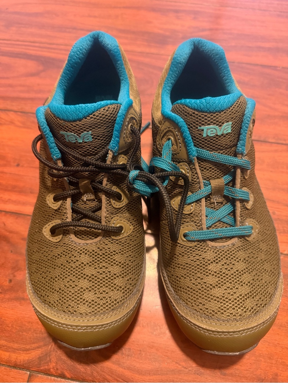 Teva Olive Green and Teal Women's Sneakers - Picture 6 of 12